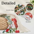 thumbnail image 2 of Beige Snowman Christmas Pillow Covers, Linen Long Throw Pillow Case, Xmas Tree Snowflake Winter Rustic Holiday Pillow Protector Decorative Cushion Cover for Living Room/Bedroom 12" x 20", 2 of 8