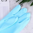 thumbnail image 6 of Monyance Waterproof Gloves 3 Pairs Thin Style Rubber Household Dishwashing Gloves Anti-slip Kitchen Cleaning Gloves Waterproof Gloves for Home Use Size L (Random color)(12.2X5.51X0.39Inches), 6 of 10