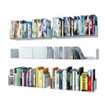 Wallniture Bali Floating DVD Shelf Media Organizer Set of 6 UShape