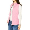 thumbnail image 2 of INSPIRE CHIC Women's Outerwear Vests Stand Collar Padded Gilet Zip Vest XL Pink, 2 of 6