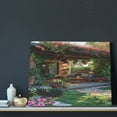 thumbnail image 3 of Susaid Charming Garden Patio Pattern Canvas Wall Decor Poster Framed Artwork Decoration for Bedroom Home Office Ready to Hang,Horizontal, 3 of 6