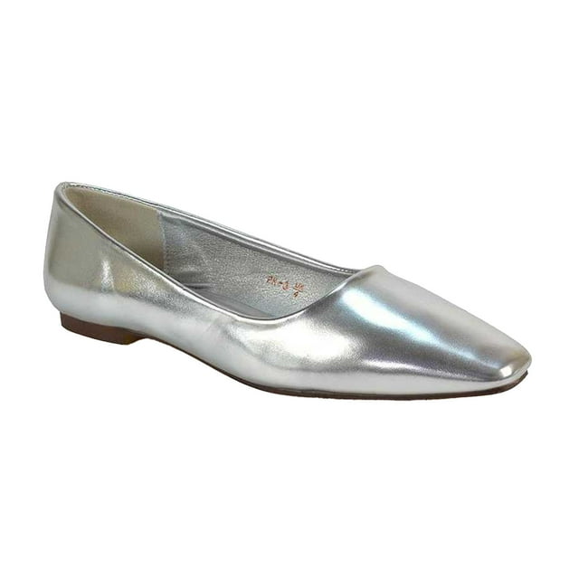 XY London Ballerines à Bout Carré pour Femmes Maci