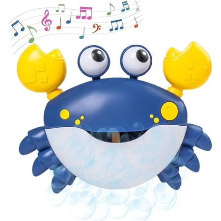 Huge Wave Kids Bubble Bath Maker, Toddler Bath Toys, Crab Bath Bubble Blower, Sing-Along Bathtub Bubble Machine with Suction Cups, Birthday Christmas Gift for Baby Boys Girls 3+
