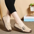 thumbnail image 5 of Sngxgn Women's Flat Shoes Comfortable Casual Ballet Shoes(Khaki,42), 5 of 7