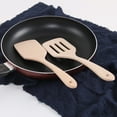 thumbnail image 5 of FRCOLOR Wooden Kitchen Utensil Set for Cooking Use Khaki Color Wood Includes Turner and Sauté Paddle 3pcs, 5 of 10