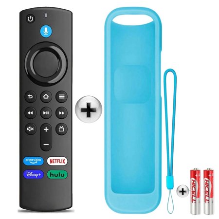 UORLEN L5B83G Voice Remote Control for AMAZON Smart TV Stick (2nd Gen, 3rd Gen, Lite, 4K) for Fire Smart TV Cube (1st Gen & 2nd Gen), with Silicone Case and 2 AAA Batteries