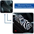 thumbnail image 5 of Zebra Printed Furry Soft 12.5x8.2 Inch Car Armrest Mat Cover Accessories, 5 of 6