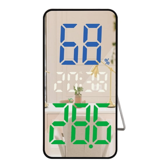 ZPAQI Digital Clock with Face, LED Backlight and Comprehensive Weather Info