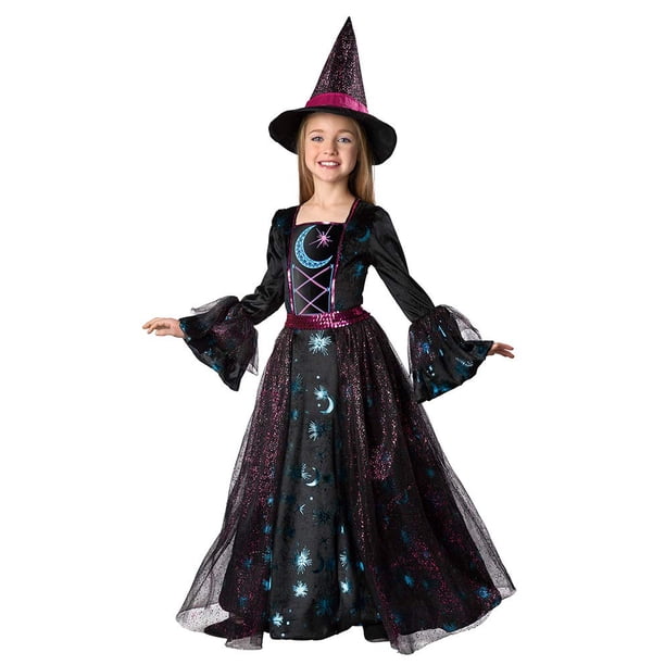 Costume Seasons Moonlight Witch Light Up Deluxe para niñas, talla S (4-6)