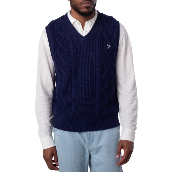 Polo Ralph Lauren Men's Aran-Knit Cotton Sweater Vest, Size X-Large