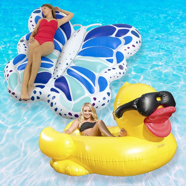 Robelle Extra Large Swimming Pool Floats Combo Value Pack, Duck and