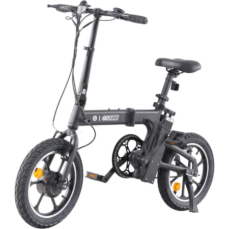GOTRAX S1 16" Foldable Ebike W/ 15 Mile Max Operating Range And 20 MPH Max Speed - Black