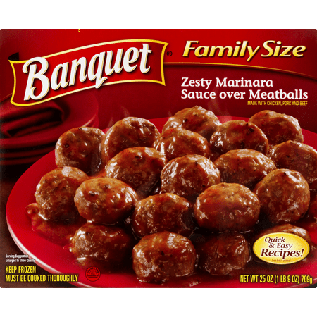Banquet Zesty Marinara Sauce Over Meatballs, 25.0 OZ - Walmart.com