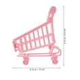 thumbnail image 2 of FUTUREORYY Accessoire photo de Produit Chariot Mini Panier d'Achats Rose Rangement en Fer pour la Maison 1 Pcs, 2 of 5