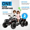 thumbnail image 5 of 24V Ride on ATV Toys, Real 2 Seater Kids ATV with 200W*2 Power Motor, Electric Car w/ 6-Wheeler Suspension, Extra Large Rear Storage Bucket, Waterproof Panel w/ Bluetooth, Music, Led Lights - Black, 5 of 8
