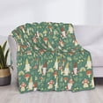 thumbnail image 3 of Uemuo Mushrooms Gnome Printed Throw Blanket for Couch, Fluffy Fuzzy Blankets for Bed, Sofa, Cozy Flannel Faux Fur Blanket-50"x40", 3 of 6
