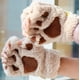 thumbnail image 5 of Guantes con forma de garra de gato para mujer, manoplas de felpa cálidas y suaves, cortos, sin dedos, oso esponjoso, disfraz de medio dedo, 5 of 5