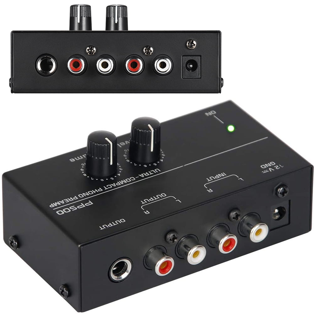 Phono Preamp, with Level and Volume Controls RCA Input and Output 1/4" TRS Output Interfaces US