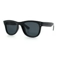 thumbnail image 5 of Retro Concave Curved Front Horn Rim Hipster Plastic Fashion Sunglasses All Black, 5 of 7