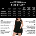 thumbnail image 3 of HDE Women's Plus Size Romper Dress with Built in Shorts Black 1X, 3 of 6