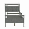 thumbnail image 6 of Twin over Full Bunk Bed with ladder, Safety Guardrail, Perfect for Bedroom, Gray, 6 of 12