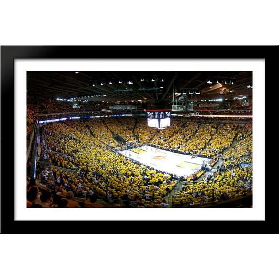 Oracle Arena 40x26 Large Black Wood Framed Print Art - Home of the Golden State Warriors
