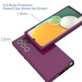 thumbnail image 5 of Case for Samsung Galaxy S24 Ultra, Triple-Layers Hybrid Cover with Camera Lens Protective Film, Anti-Scratch Drop Protection [Military Grade Shockproof] Cover for Samsung Galaxy S24 Ultra, Purple, 5 of 7