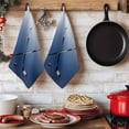 thumbnail image 6 of Navy Blue Ombre Kitchen Towels Set of 2, Black Hockey Sticks Minimalist Style Absorbent Dish Towels for Kitchen, Microfiber Hand Towel, Quick Drying Tea Towel for Cleaning Decorative Dishcloths, 6 of 7