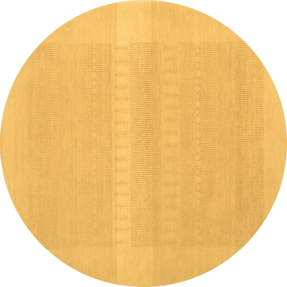 Ahgly Company Indoor Round Abstract Brown Contemporary Area Rugs, 8' Round