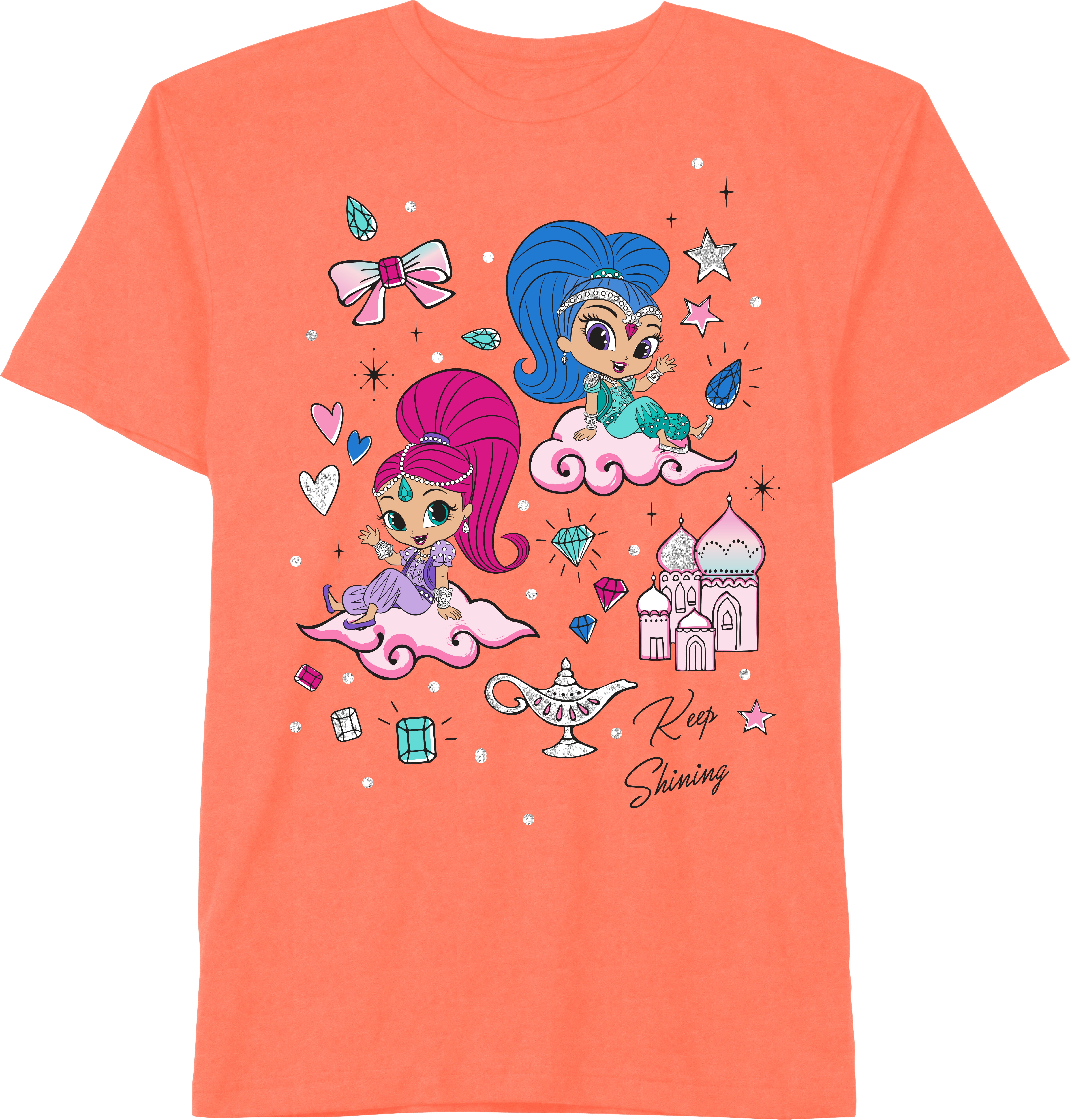 Girls' Nickelodeon Shimmer and Shine T Shirt  LIVE LOVE SPARKLE 14/16 NWT  XL