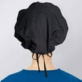thumbnail image 3 of Uooqdmx Ponytail Scrub Cap Nurse Caps for Women Nurse Head Cap Nurse Hats for Women Scrub Cap Black One Size, 3 of 4