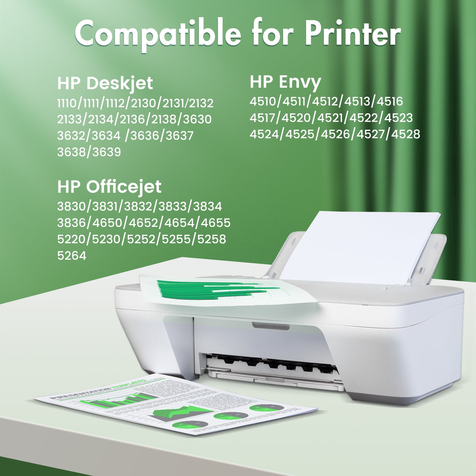 63XL Ink Cartridges for Printer Ink 63 Ink Cartridges 2-Pack Tri Color Compatible for Ink 63 for Officejet 3830 4650 5255 5200 Envy 4520 Printers