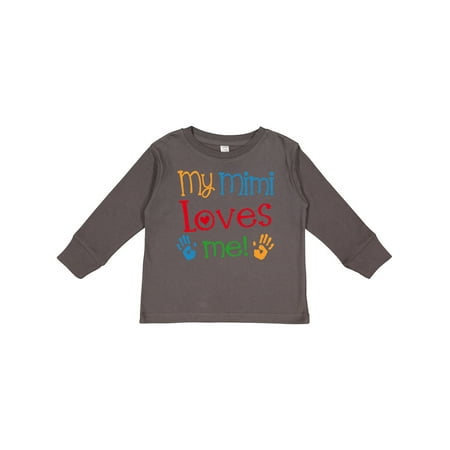 

Inktastic My Mimi Loves Me Cute Gift Toddler Boy or Toddler Girl Long Sleeve T-Shirt