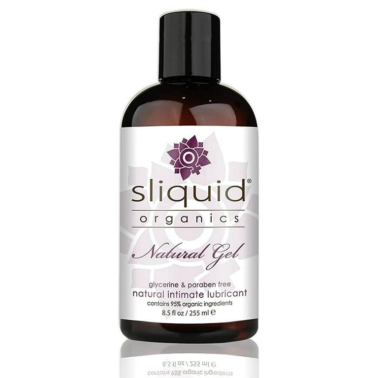 Sliquid Organics Natural Gel Lubricant 4.2oz - Unscented, Water-Based,  Glycerin-Free Personal Intimate Lube