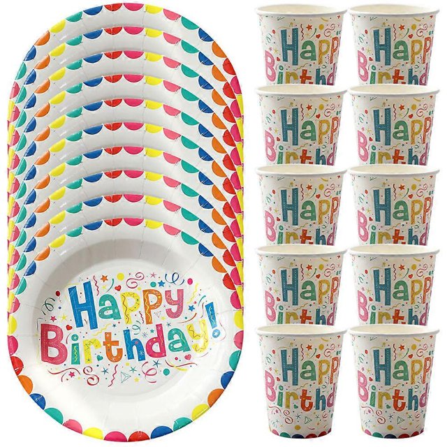 Multi Color Paper for Dessert Use Creative Birthday Party Supplies 10 Count