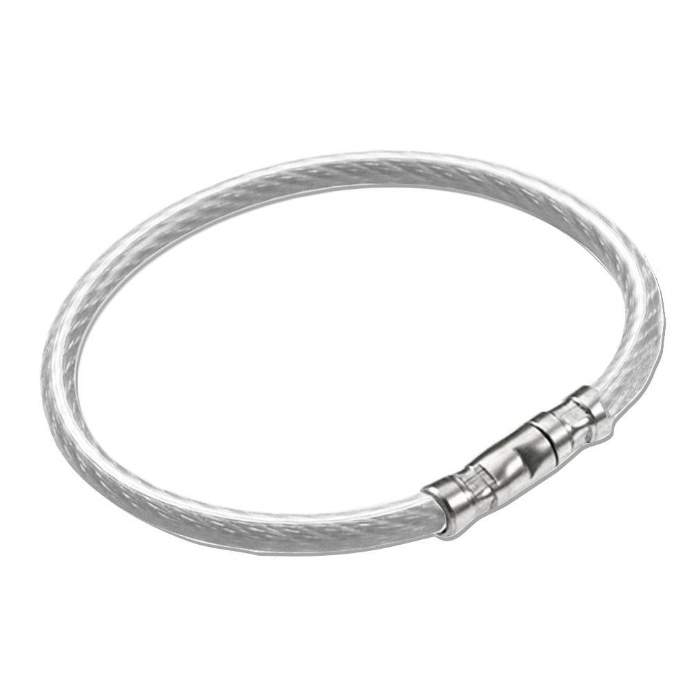 Lucky Line 5 inch Twisty Key Ring, Clear, 5 Pack (8111005), STRONG