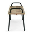 thumbnail image 4 of Maklaine Contemporary Solid Mango Wood Living Room Bench in Natural, 4 of 12