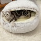 thumbnail image 5 of Cama cueva cálida para gatos con capucha, suave y acogedora cama de felpa para perros, con autocalentamiento y acurrucamiento Café 60cm, 5 of 9