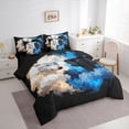 thumbnail image 3 of Manfei White Black Wolf Bedding Comforter Set 7pcs for Teens, Mystic Galaxy Cloud King Bedding Sets, Magic Animal Theme Reversible Bed Sheets, Ultra Soft Bedroom Decor, 3 of 7