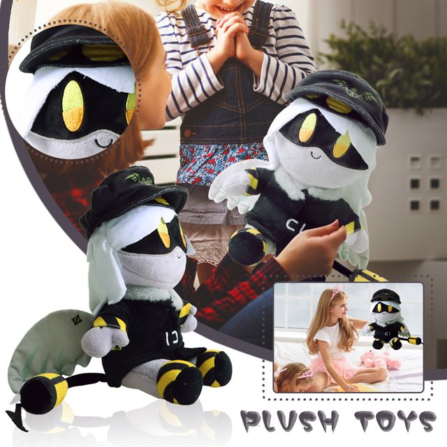 Peluches Uzi de 9.8 pulgadas y serie V, populares de comedia de ciencia ficción Animación Murder-Drones Series Role Periféricos Muñecas de Felpa, Gordito gato Peluche Fan Regalos coleccionables