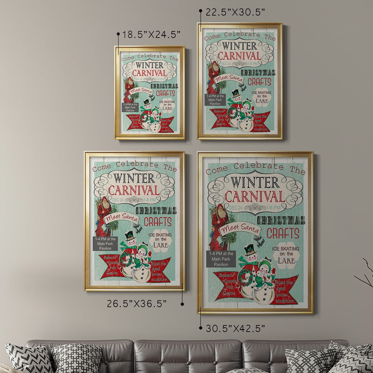 Bright Christmas Carnival Premium Framed Print - Ready to Hang