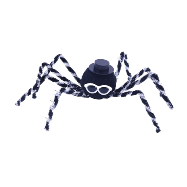 Adorno de araña plateada para decoración de fiestas de Halloween