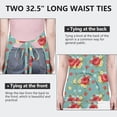 thumbnail image 6 of Pioneer Flower Floral Print Pattern Apron for Women and Men, Cotton Linen Waterproof with Pockets, Adjustable, 33x27 Inch for Kitchen, Gardening, BBQ, Salon, 6 of 6