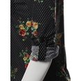 thumbnail image 4 of FashionOutfit Women's Casual Floral Print Roll Up Sleeves Button Down Shirt Top, 4 of 5