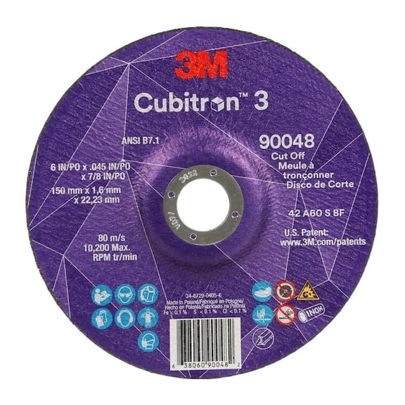 3m Cubitron Cut-Off Wheel,60 Grit 90048