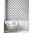 thumbnail image 5 of Ambesonne Ethnic Peel & Stick Wallpaper for Home, Mandala Like Lotus Flower, 13"x72", Charcoal Grey White, 5 of 6