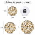 thumbnail image 6 of Wall Clock Orange Floral Clocks PVC Silent Non-Ticking Battery Operated Decorative Watercolor Wildflowers Round Clock for Home Living Room Kitchen Bedroom Office School Wall Decor 10 Inch, 6 of 9