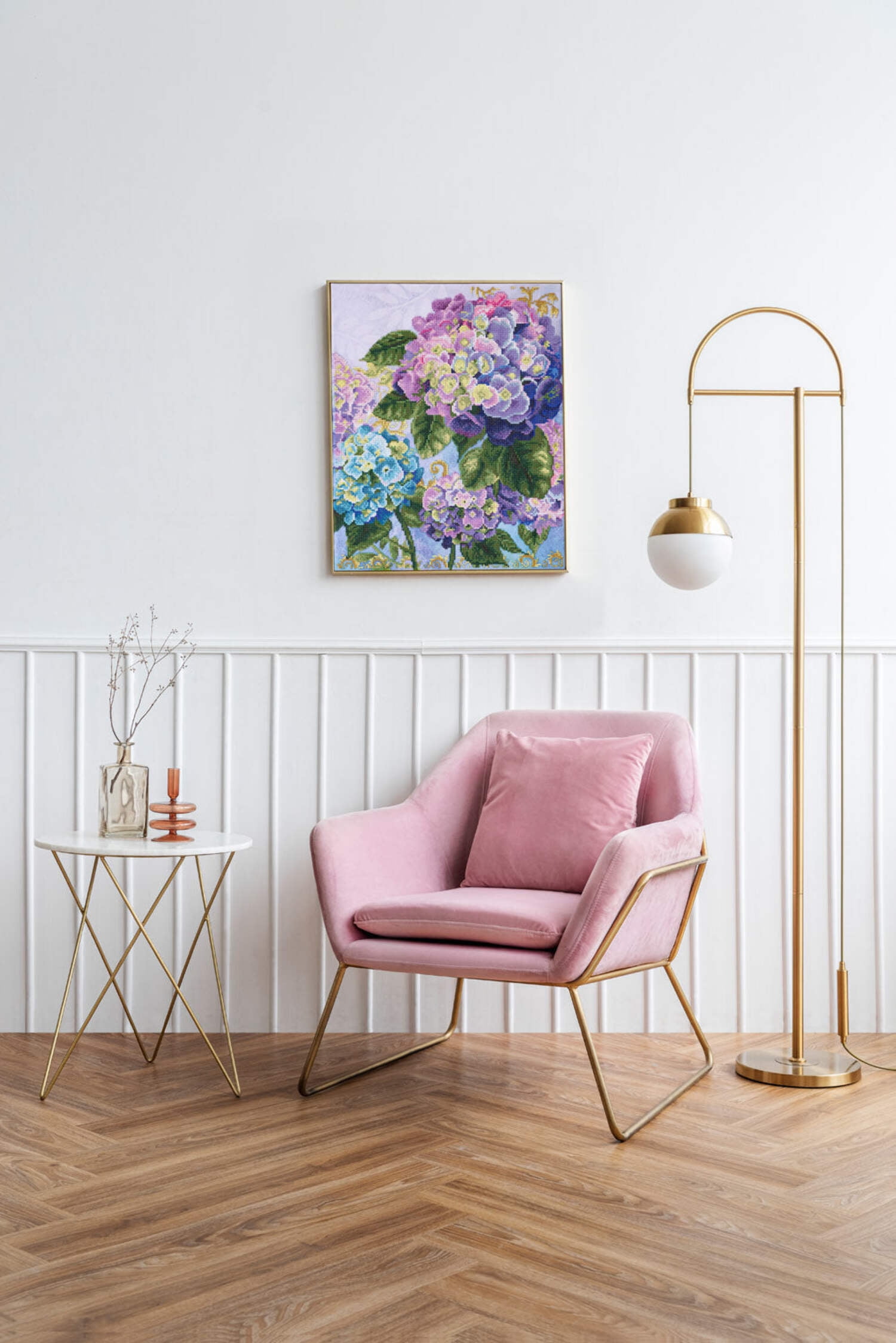 Diamond Dotz Hydrangea Garden Diamond Painting Kits for Adults - Floral Diamond Art Kits a Relaxing Creative Craft Kit with Dotz Gems 20.3x16.4