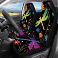 thumbnail image 3 of Uourmeti Dragonflies Dots Car Seat Covers 3 PCS, Car Seat Covers Full Set Polyester Breathable Soft for Sedans most Cars Trucks, 3 of 10