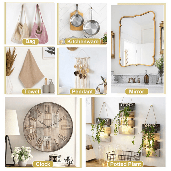 200Pcs Picture Hanging Nails 4 Sizes Wall Nails for Picture